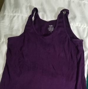 Purple mossimo tank top sz L flaws